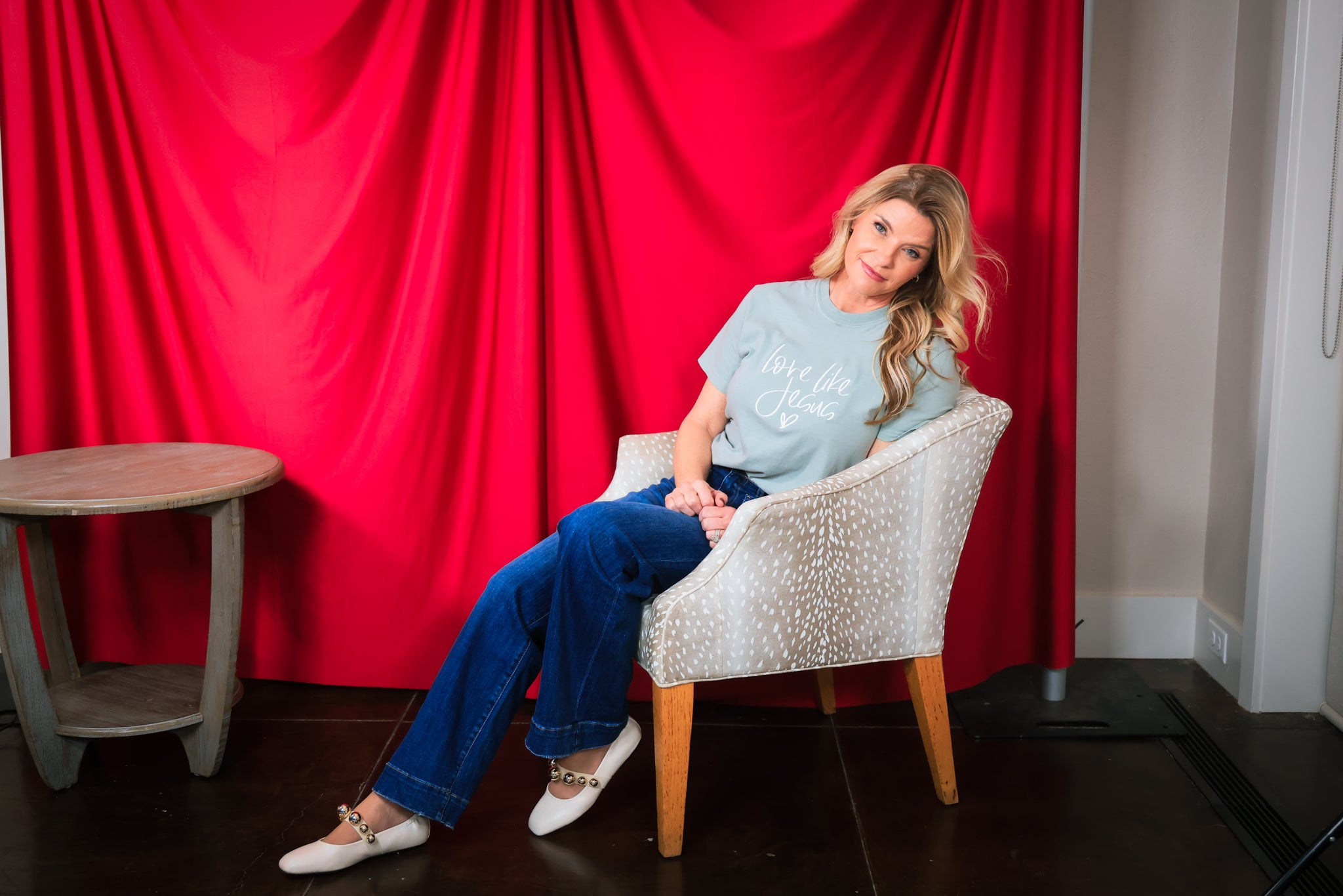 Love Like Jesus W/Heart Embroidered Comfort Colors T-Shirt