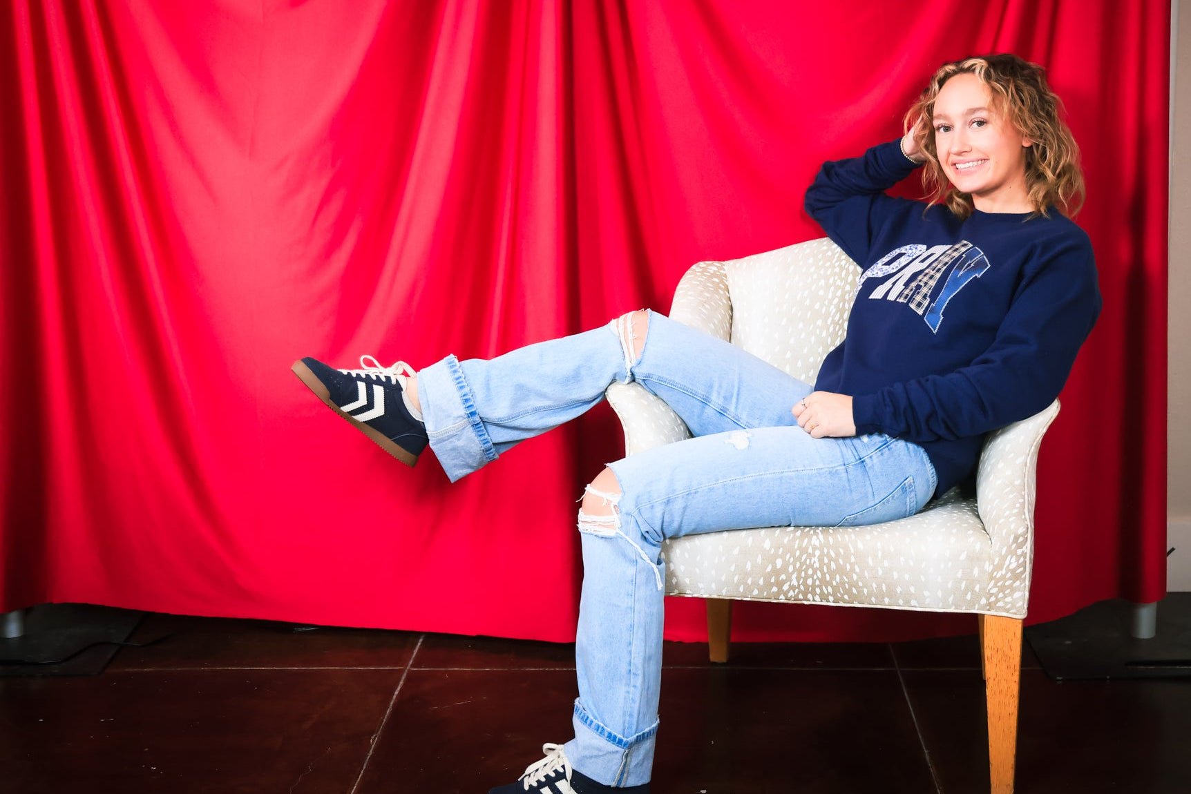 Navy Pray Christian Faith Sweatshirt