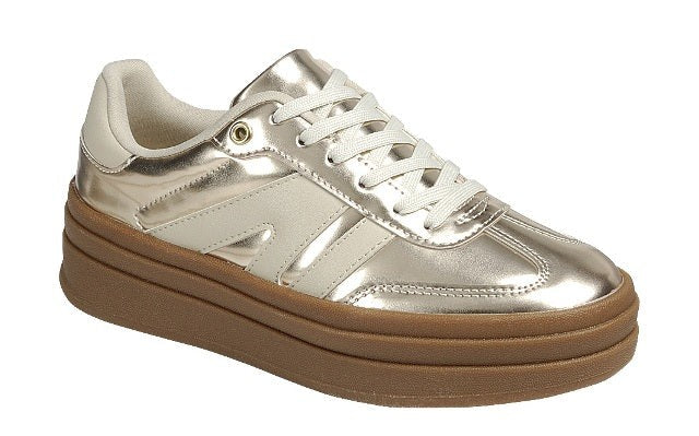 Gold Platform Sneakers