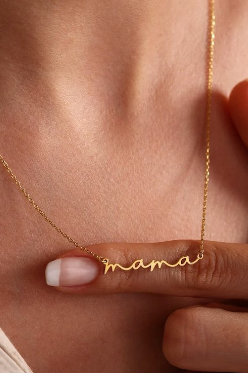 Simple Gold Mama Necklace