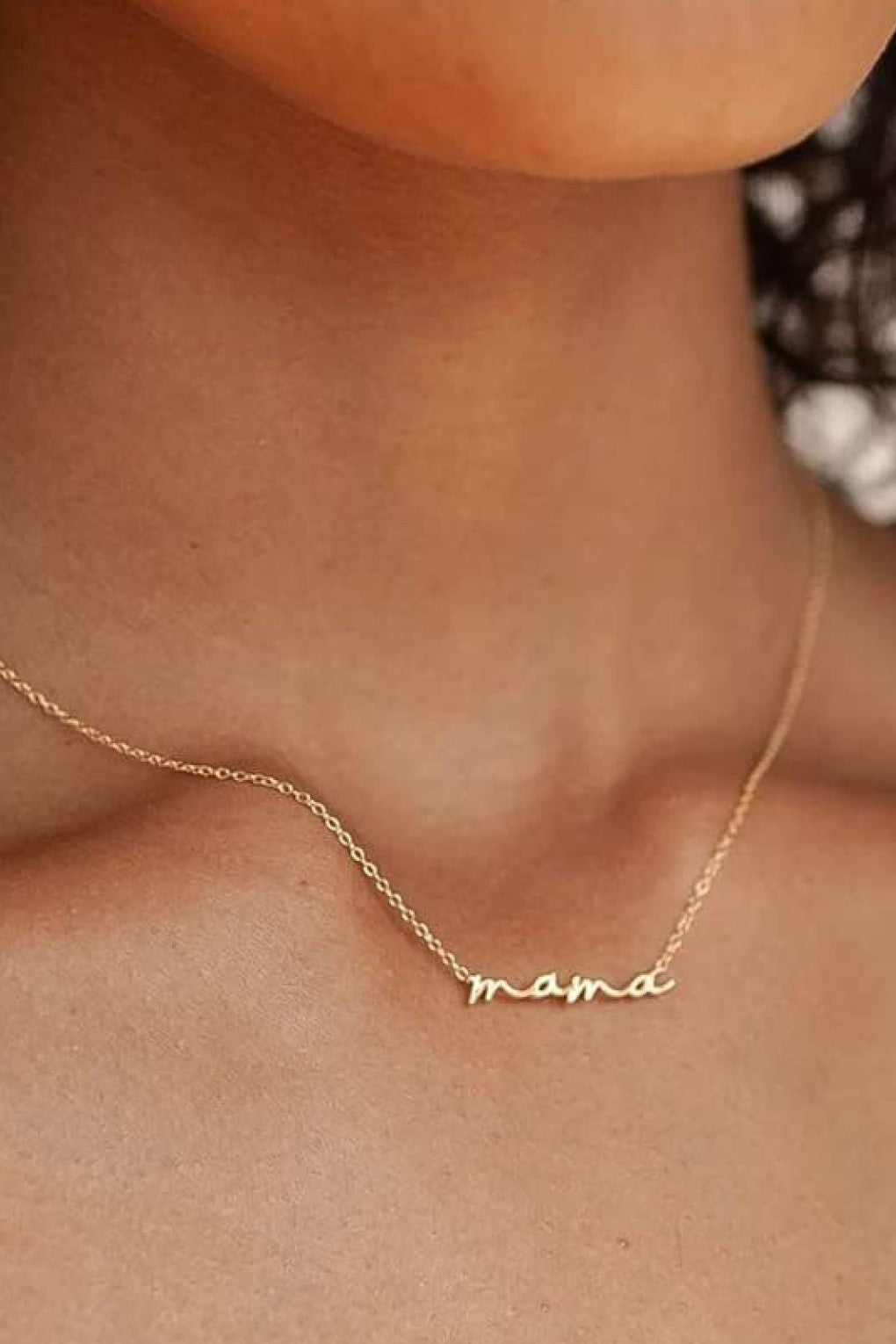 Simple Gold Mama Necklace