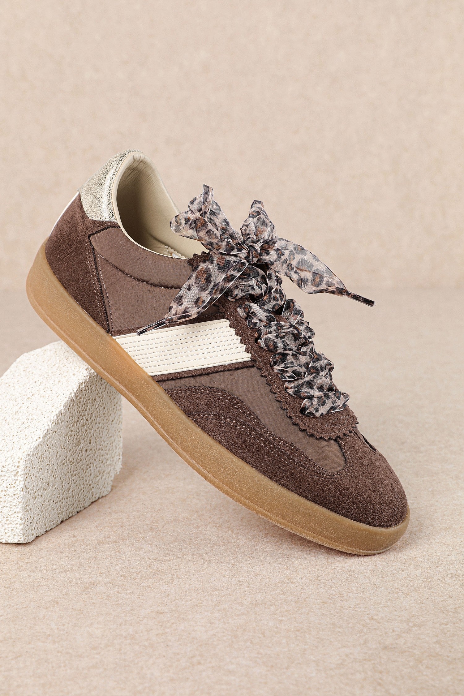 Brown Cheetah Print Sneakers