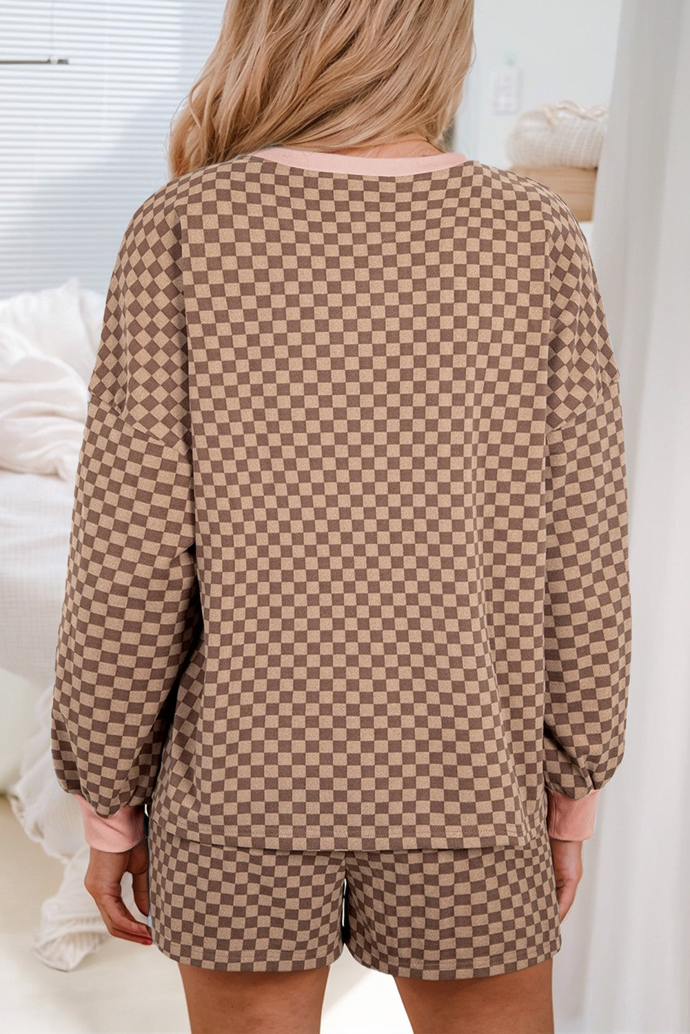 Checkered Sweatshirt 2 Piece Set