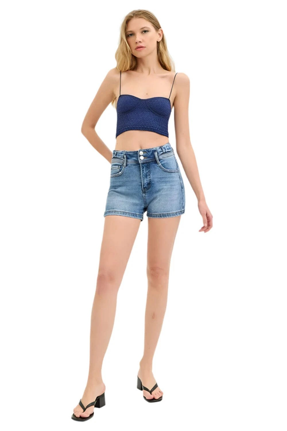 Risen High Rise Bow Detailed Shorts