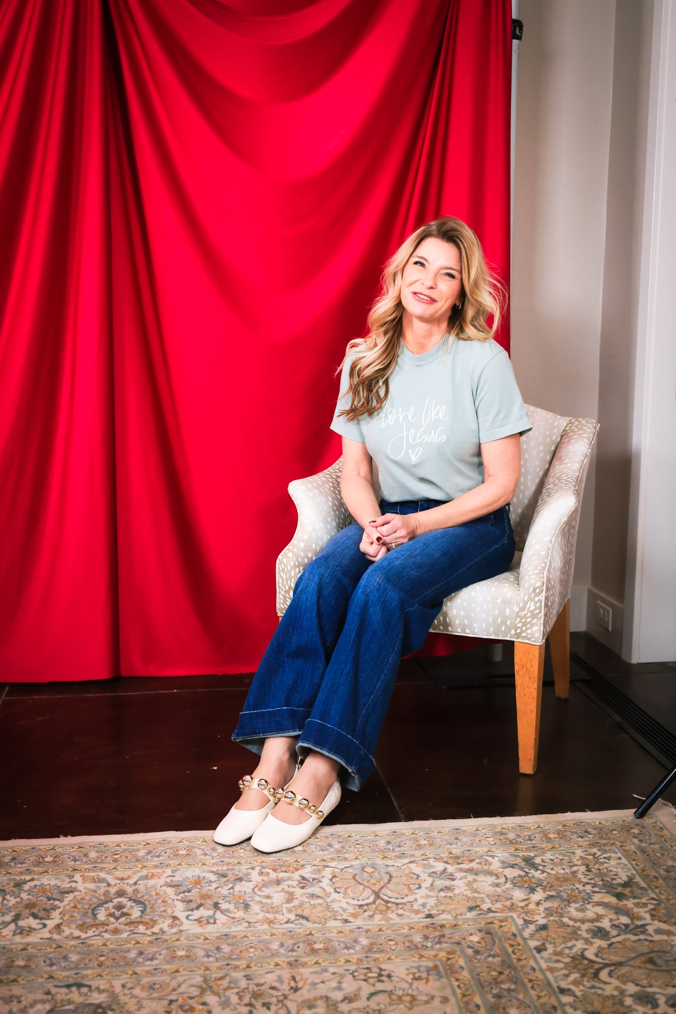 Love Like Jesus W/Heart Embroidered Comfort Colors T-Shirt