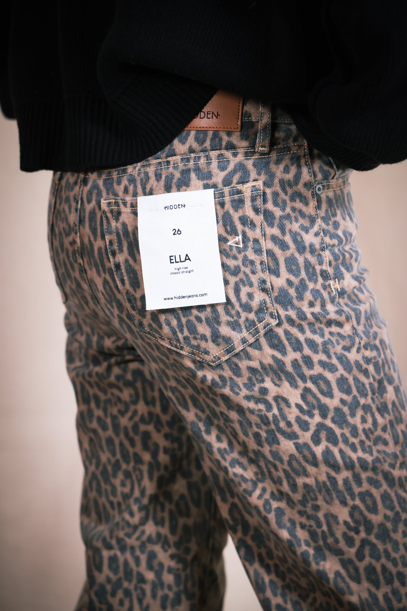 Cheetah Print Stretch High Rise Classic Straight