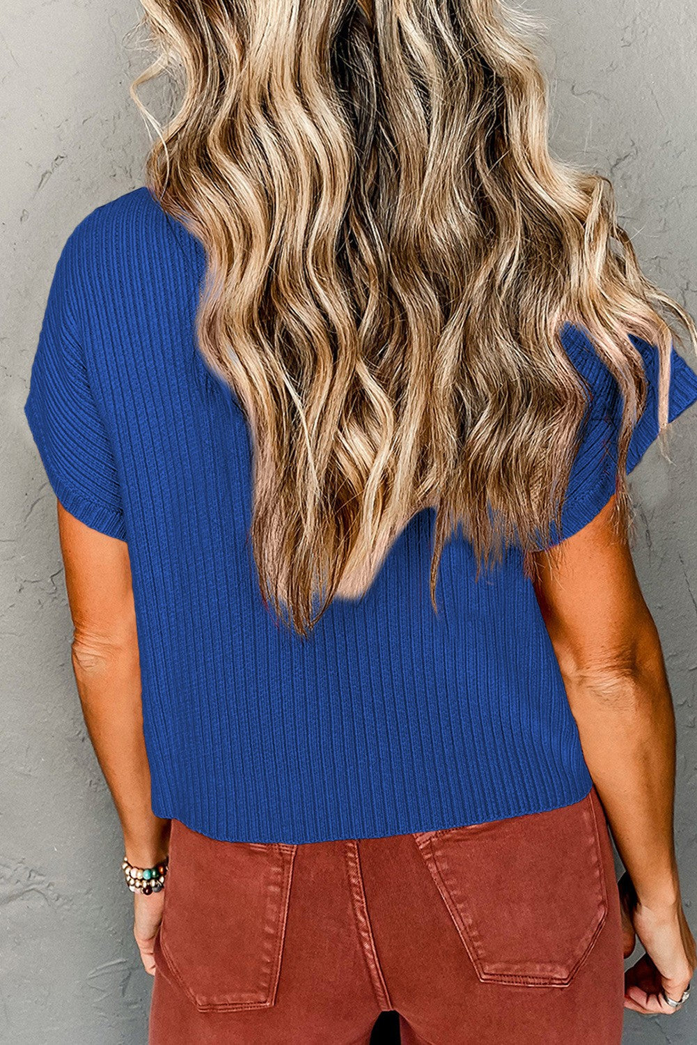 Cap Sleeve Sweater With Pocket