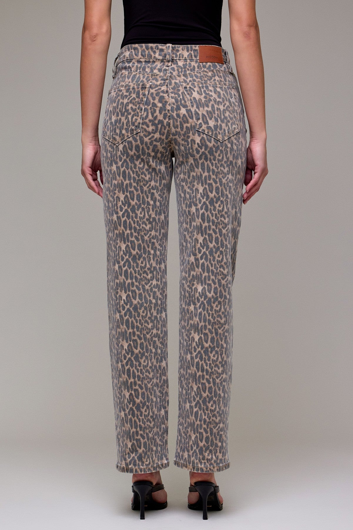 Cheetah Print Stretch High Rise Classic Straight