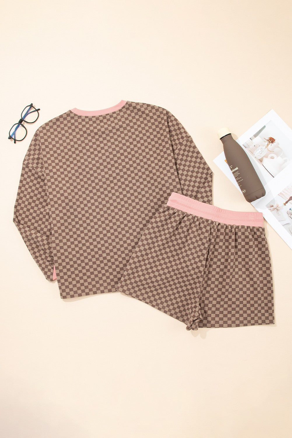 Checkered Sweatshirt 2 Piece Set