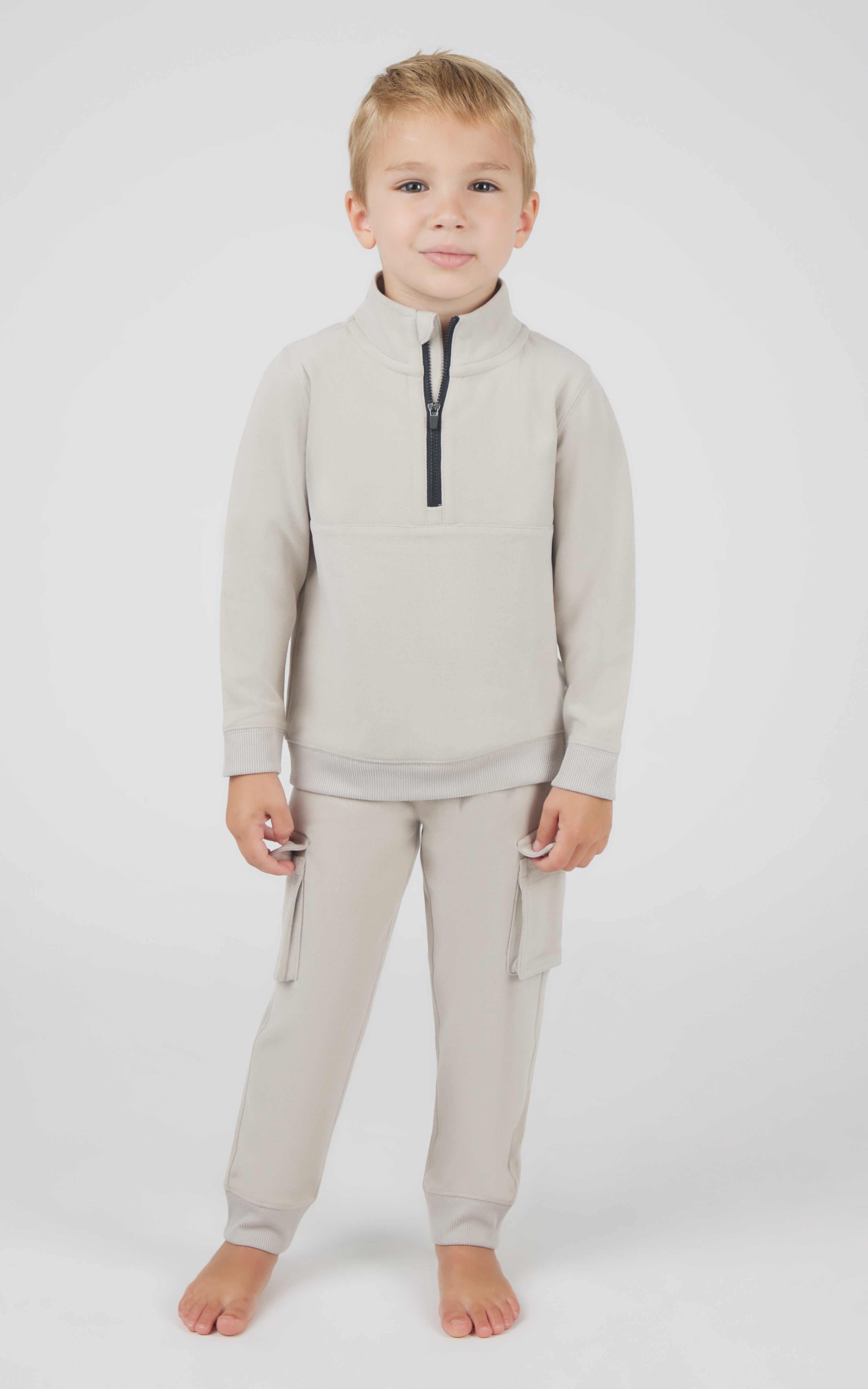 Toddler Boy Cream Sweats Set