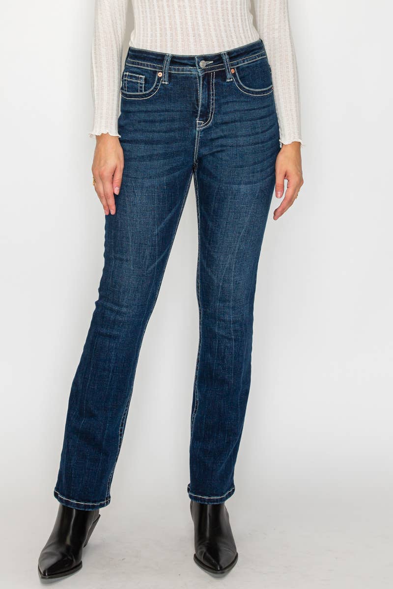 TUMMY CONTROL HIGH RISE SLIM FLARE JEANS  *Signature*