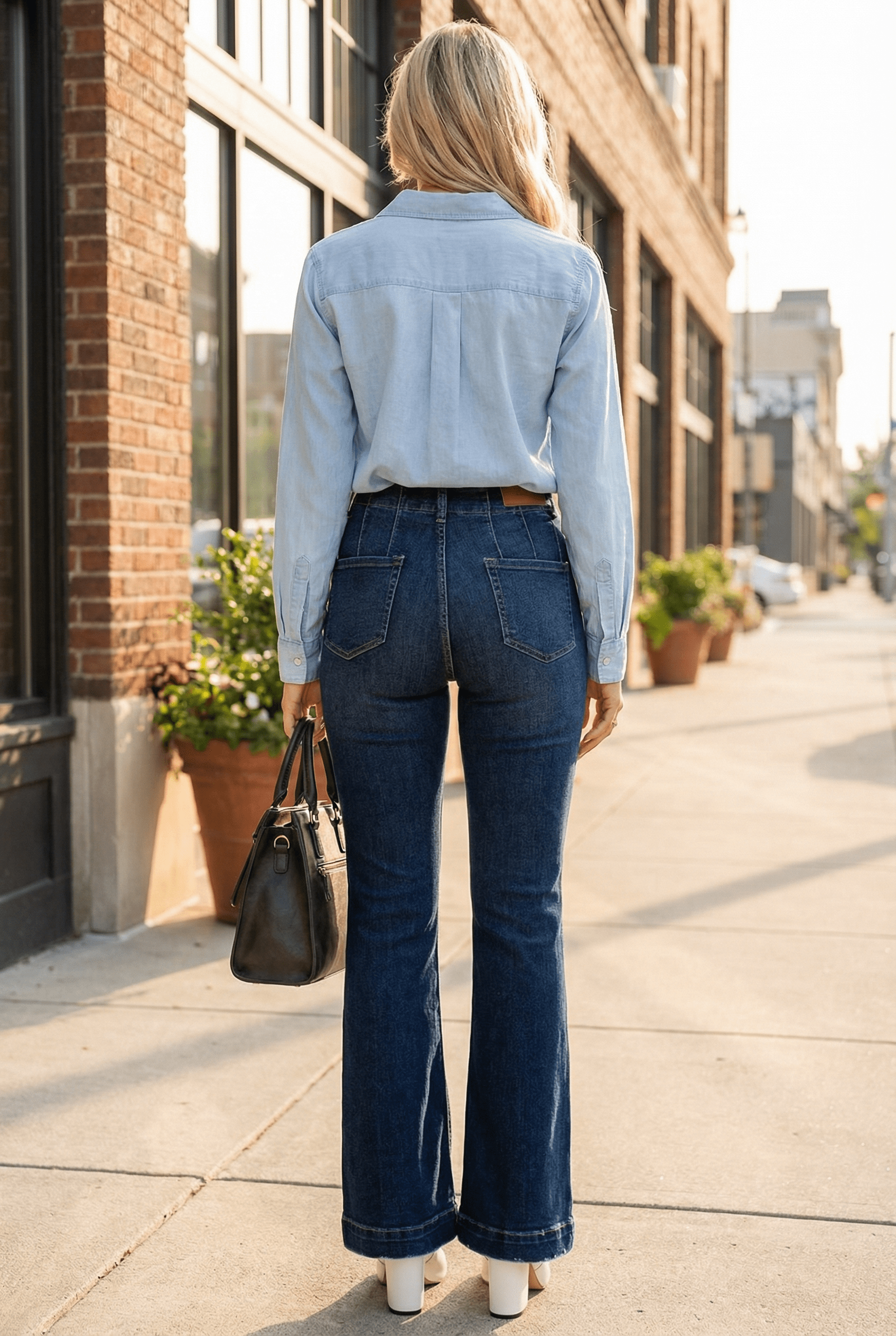 TUMMY CONTROL + HIP LIFTER HIGH RISE MODERN FLARE JEANS