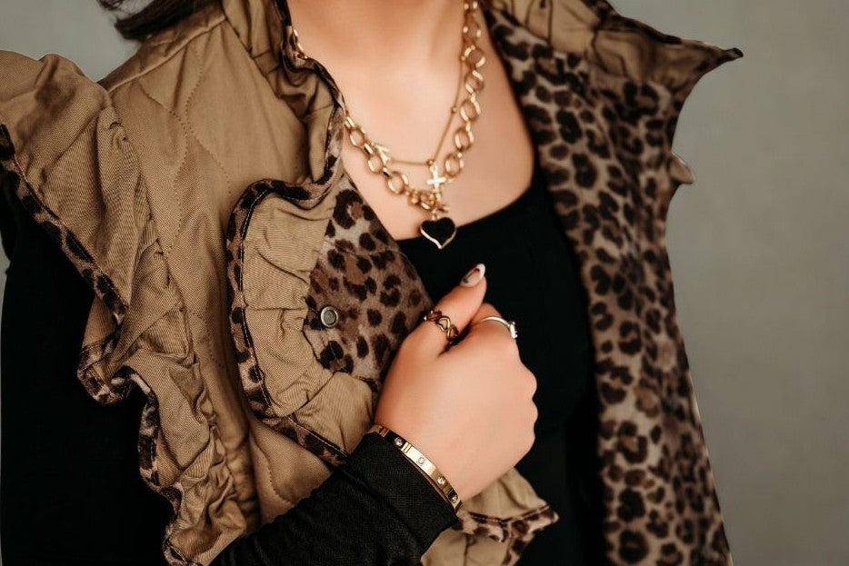 Ruffle Edge Cheetah Vest