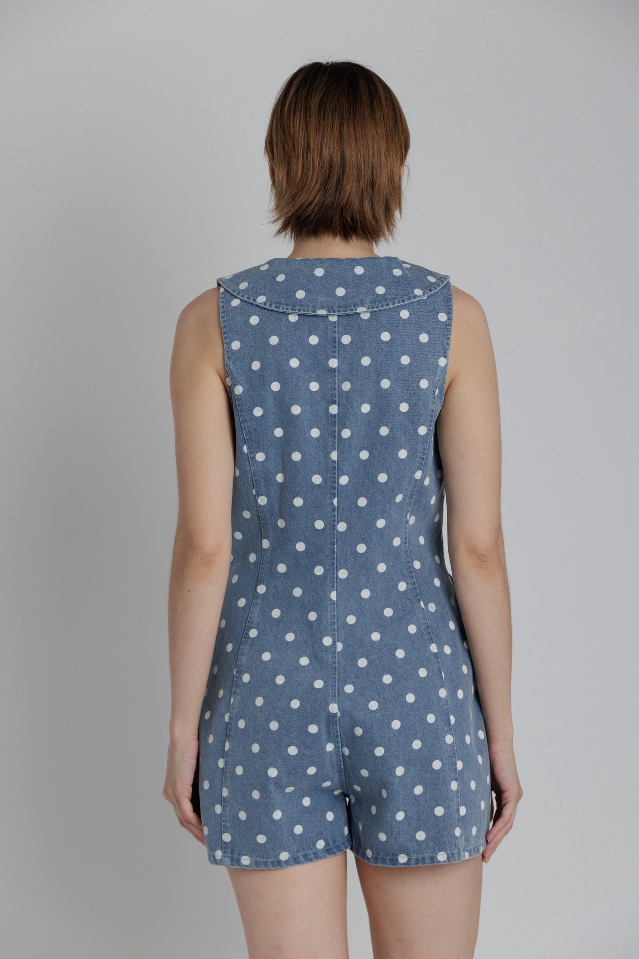 Denim Days Polka Dot Romper