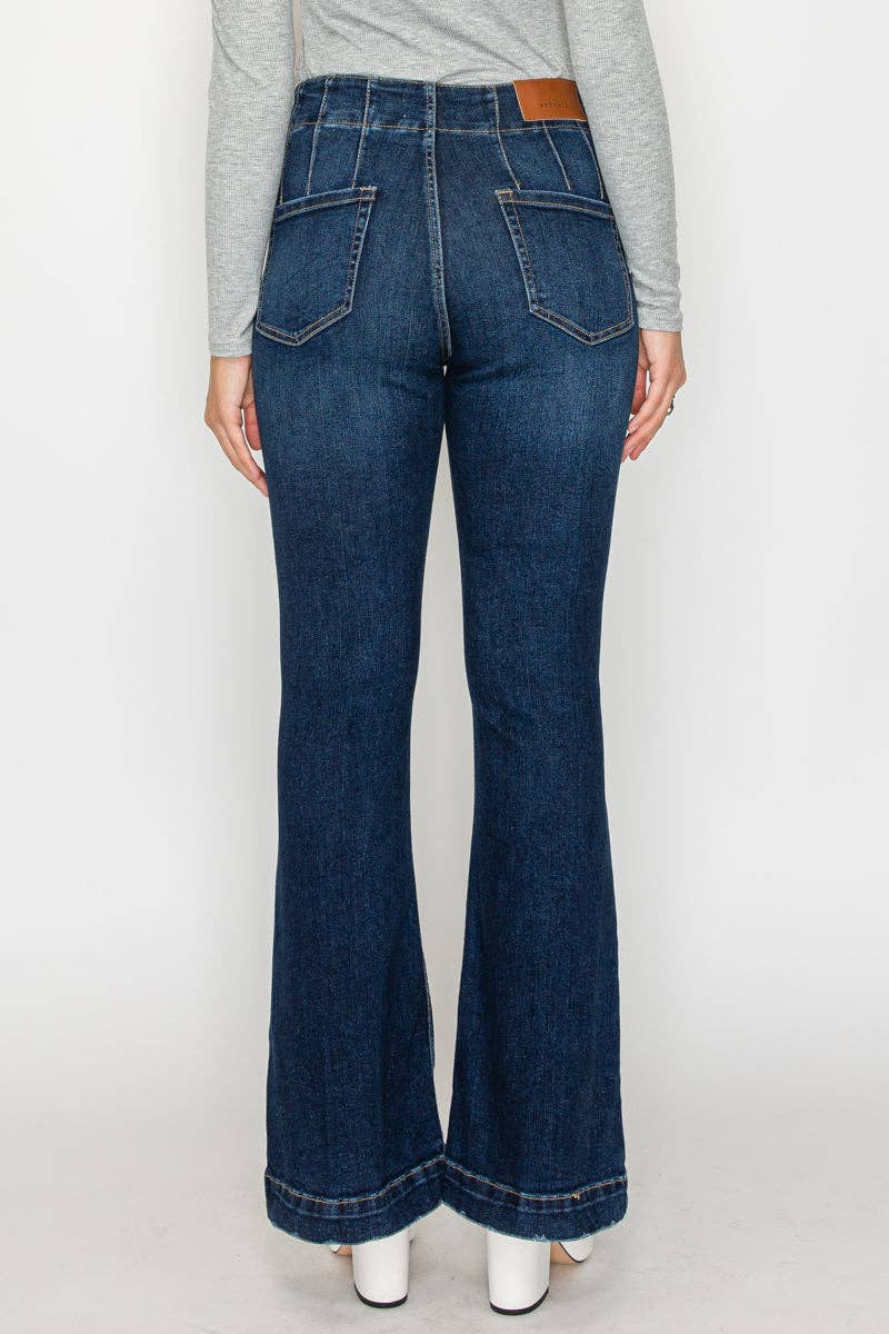 TUMMY CONTROL + HIP LIFTER HIGH RISE MODERN FLARE JEANS