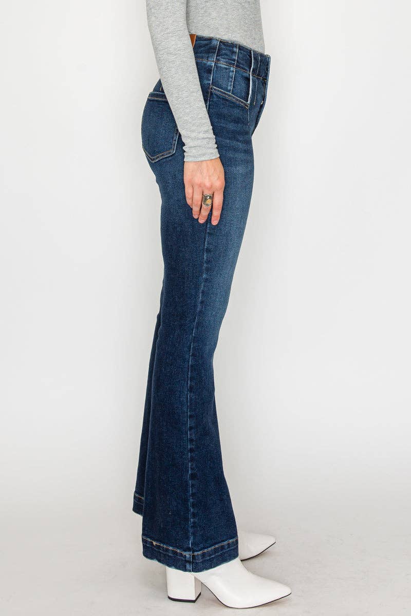 TUMMY CONTROL + HIP LIFTER HIGH RISE MODERN FLARE JEANS