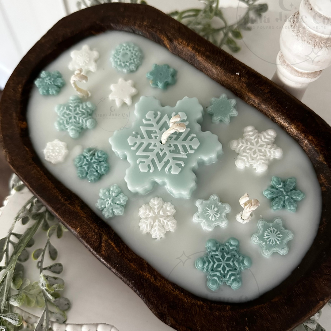  Christmas Snowflake Dough Bowl Candle