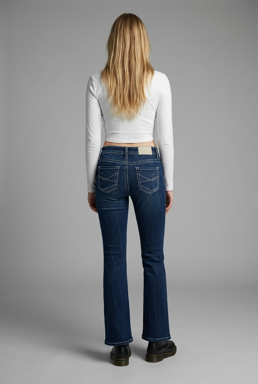 TUMMY CONTROL HIGH RISE SLIM FLARE JEANS  *Signature*