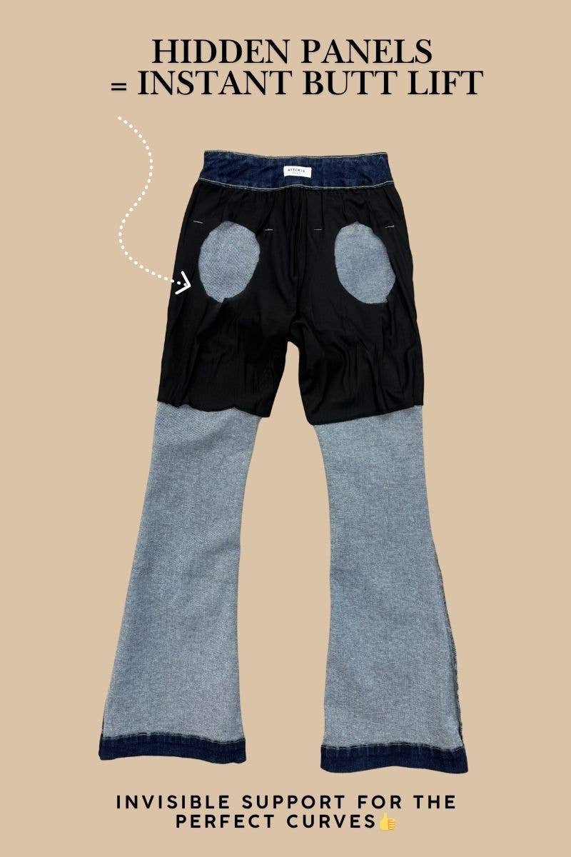 TUMMY CONTROL + HIP LIFTER HIGH RISE MODERN FLARE JEANS