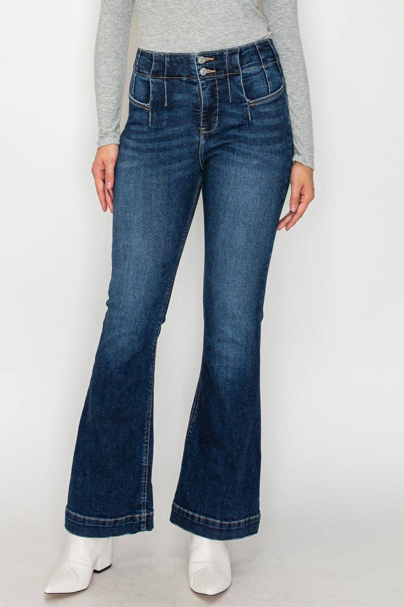 TUMMY CONTROL + HIP LIFTER HIGH RISE MODERN FLARE JEANS