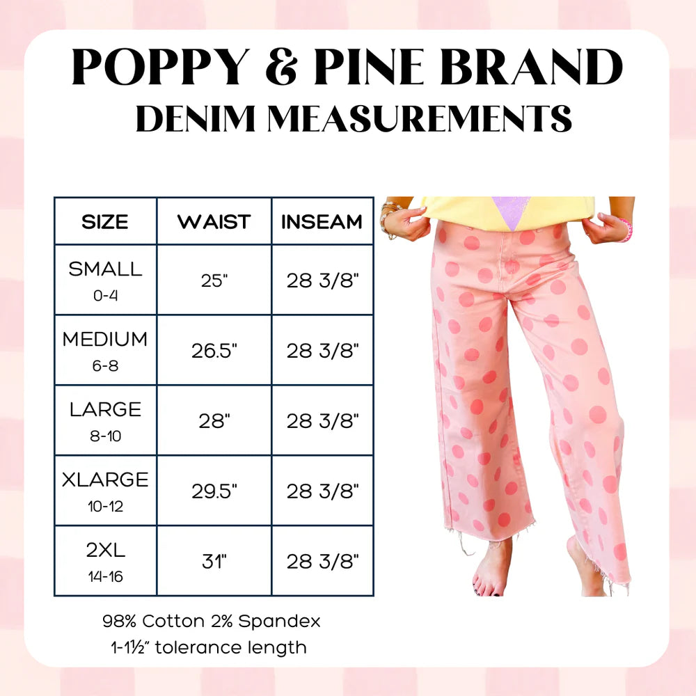 Big Polka Dot Stretchy Denim Pants
