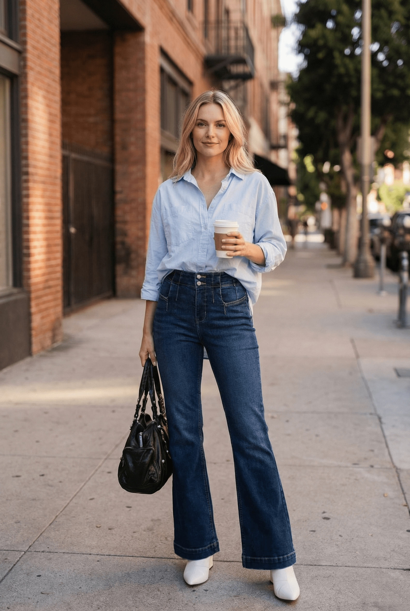 TUMMY CONTROL + HIP LIFTER HIGH RISE MODERN FLARE JEANS